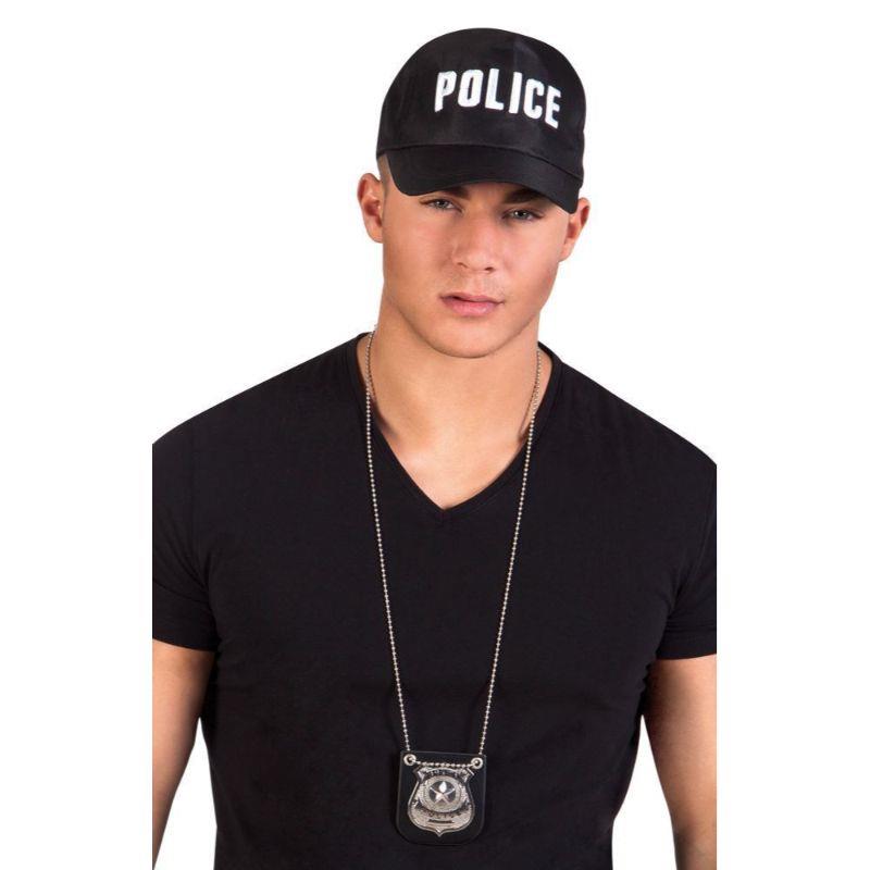 Boland - Special Police Badge Necklace (Silver) - Adult - Fancy Dress Central