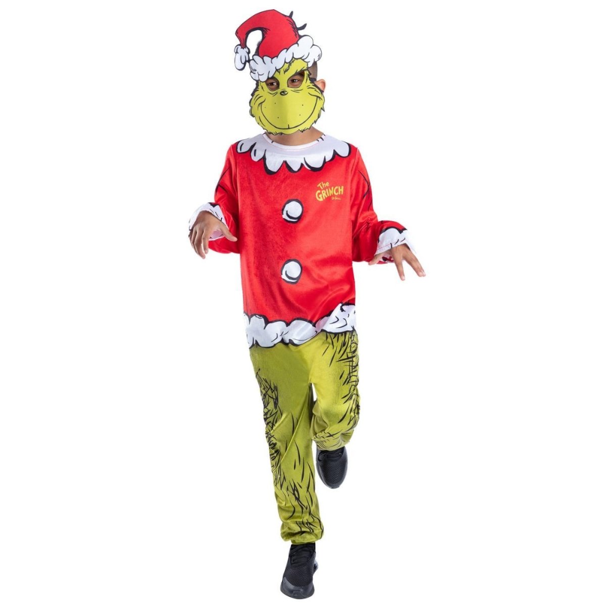 Smiffys - Dr Seuss The Grinch Santa Costume - Child - Fancy Dress Central