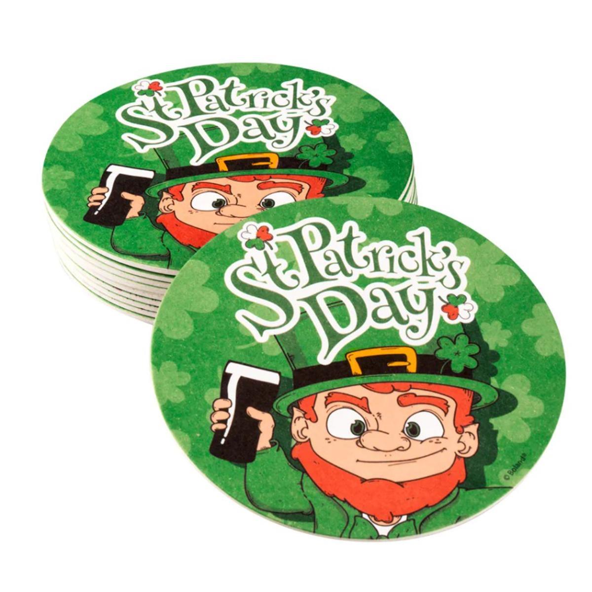 Boland - St Patrick's Day Beer Coasters (10 Pack) - Party Decoration