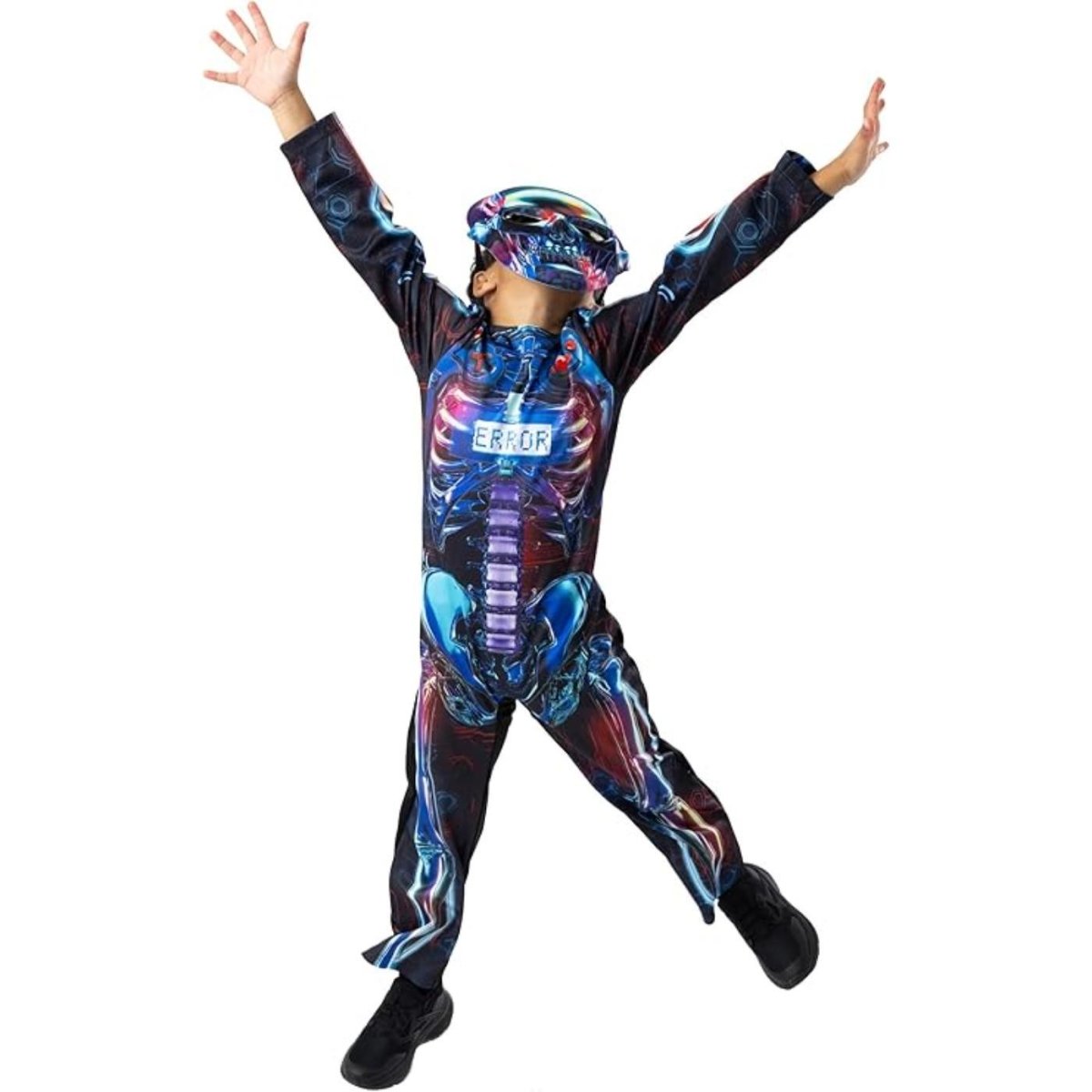 Blues Group - Glow in the Dark Gamer Skeleton Costume - Child - Fancy Dress Central