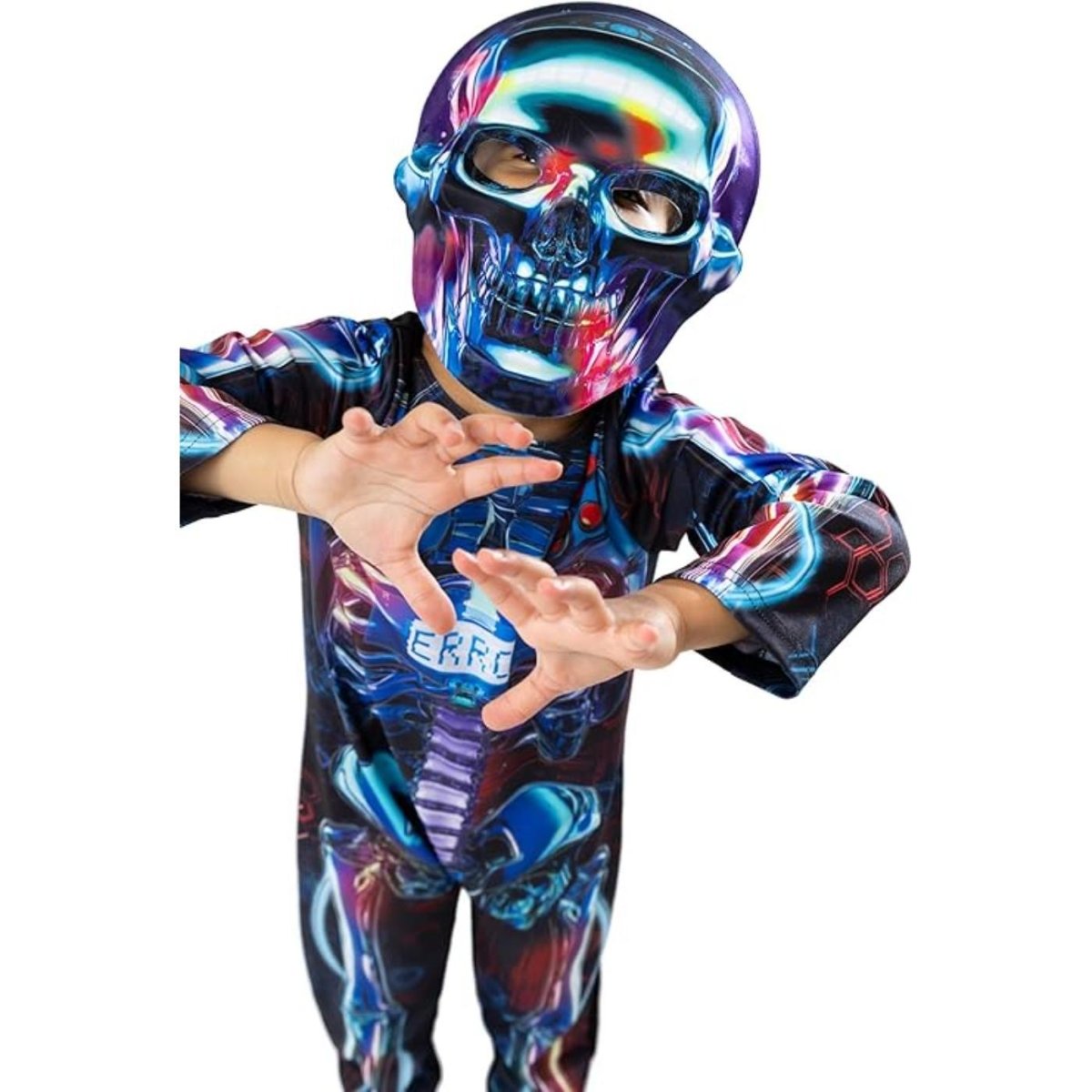 Blues Group - Glow in the Dark Gamer Skeleton Costume - Child - Fancy Dress Central
