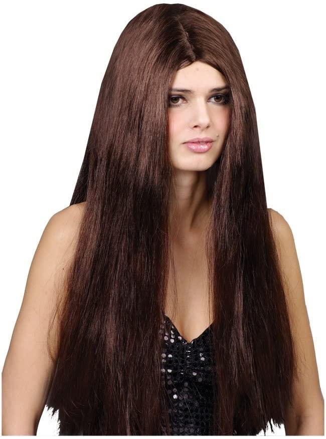 Wicked Costumes Ltd - Classic Long Wig (Brown) - Adult - Fancy Dress Central