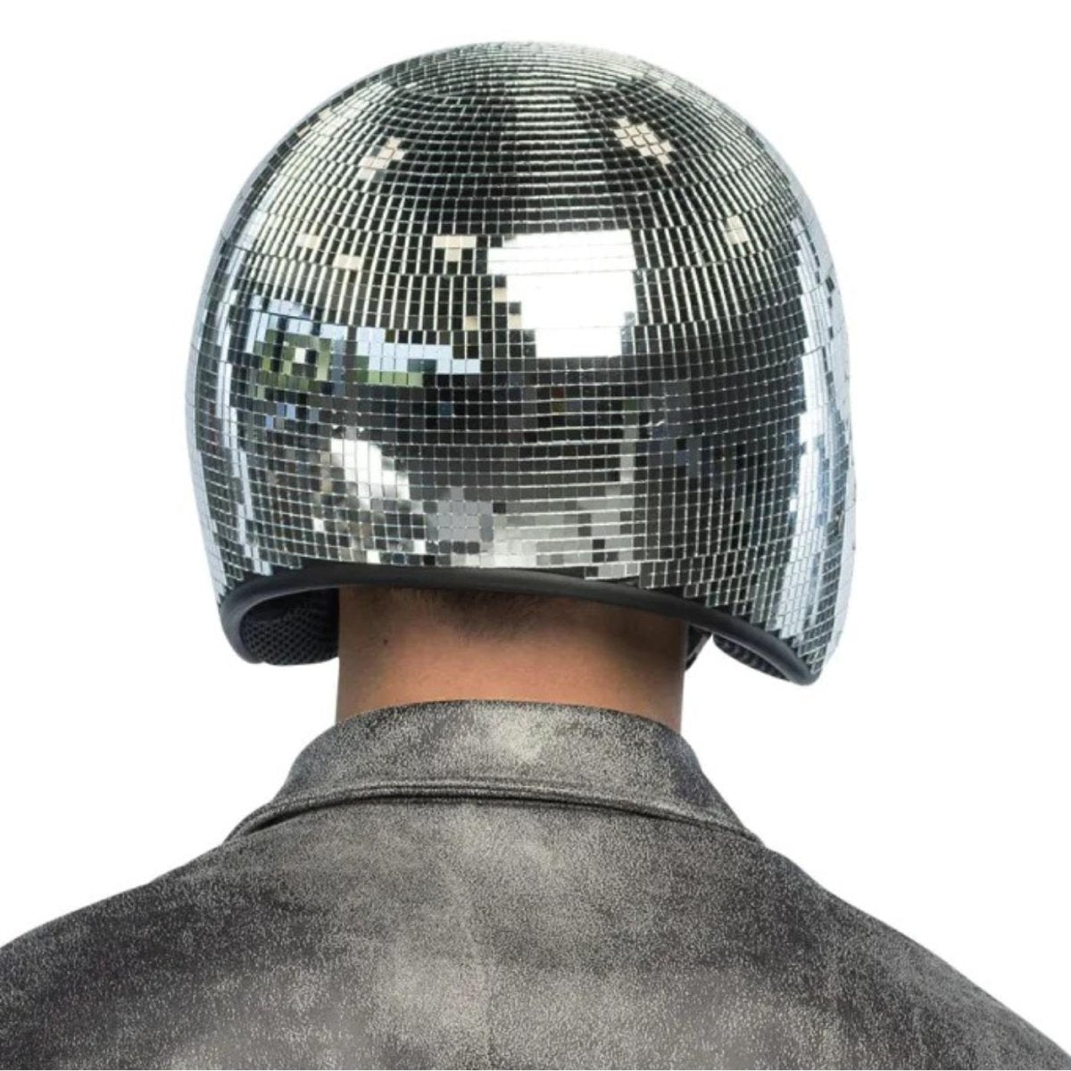 Boland - Disco Helmet (Silver) - Adult - Fancy Dress Central