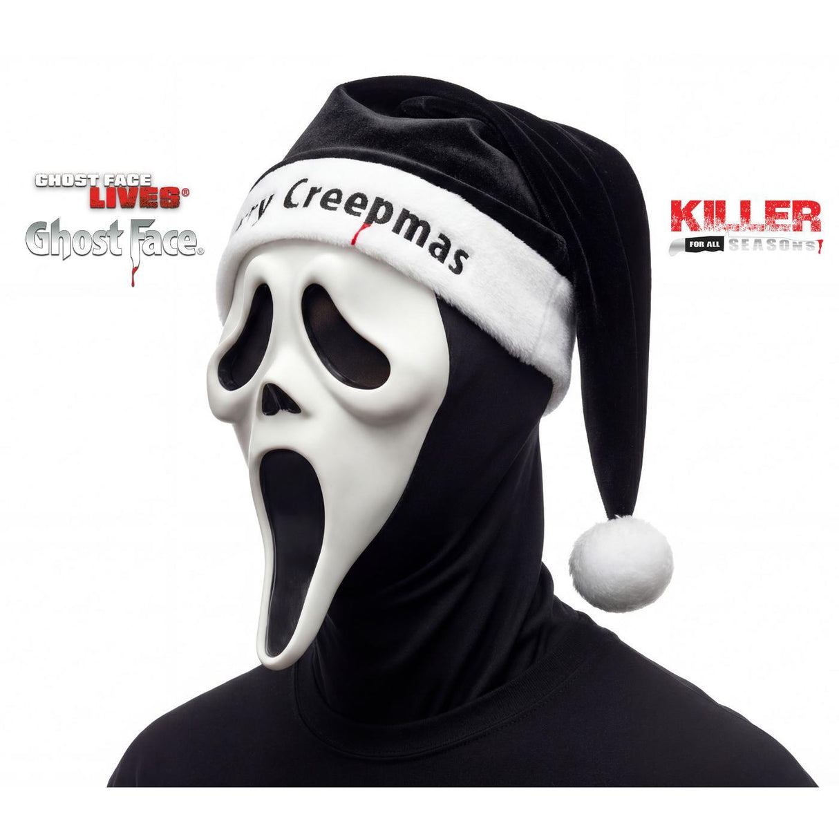 Ghost Face Merry Creepmas Mask - Adult