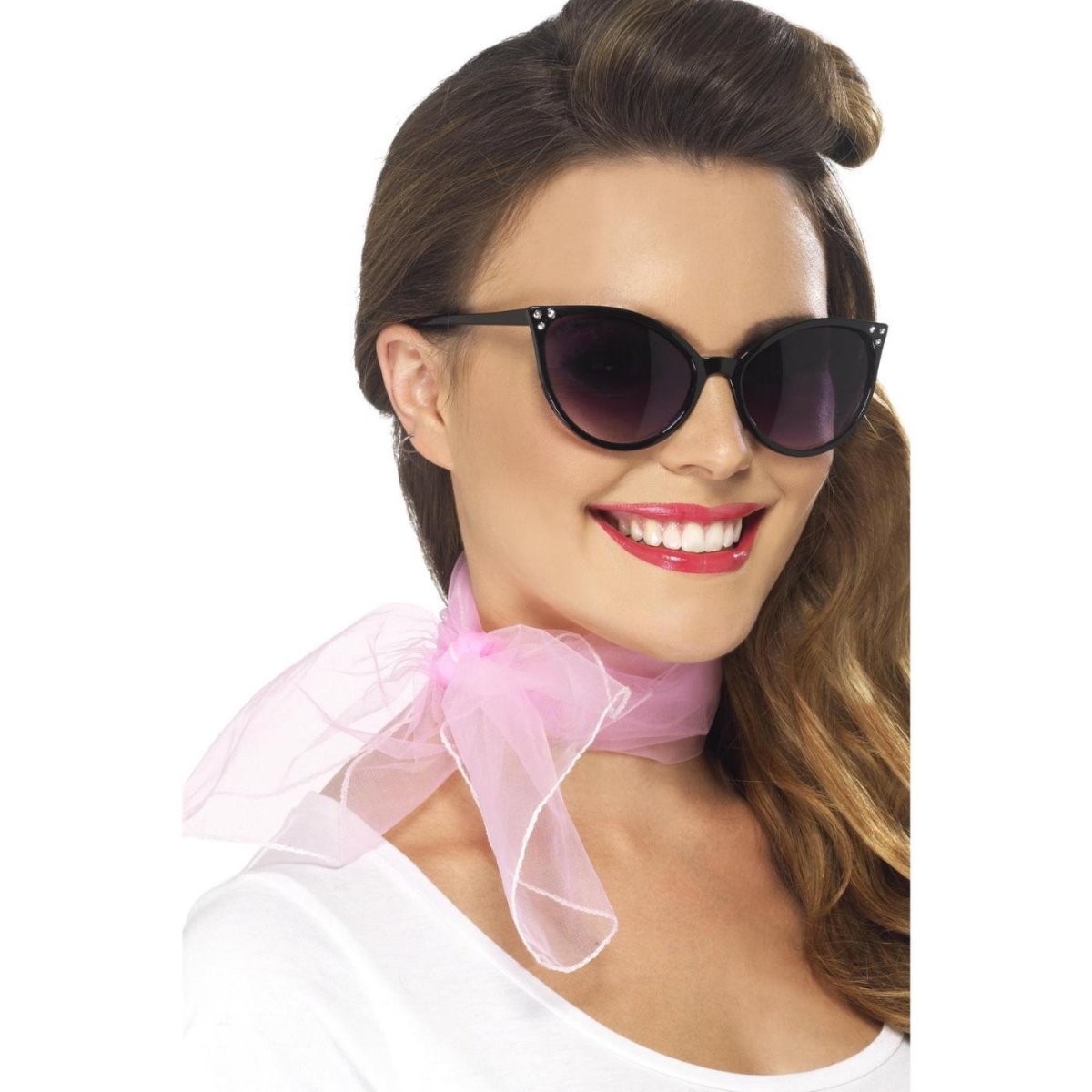 Smiffys - 50s Neck Scarf (Pink) - Women - Fancy Dress Central