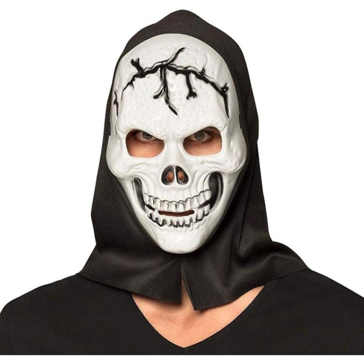 Boland - Skull Mask with Hood - Adult - Fancy Dress Central