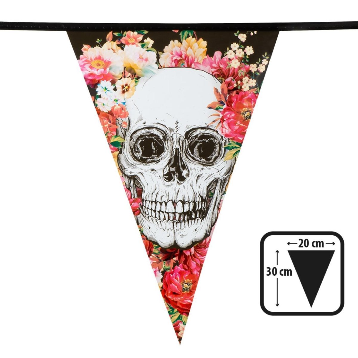 Boland - 6m Day of the Dead Triangular Bunting - Fancy Dress Central