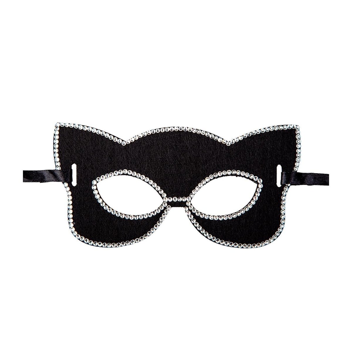 Wicked Costumes Ltd - Sexy Cat Mask with Diamante Trim - Adult - Fancy Dress Central