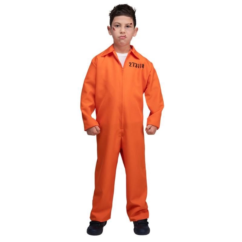 Wicked Costumes - Orange Convict Costume - Child - Fancy Dress Central