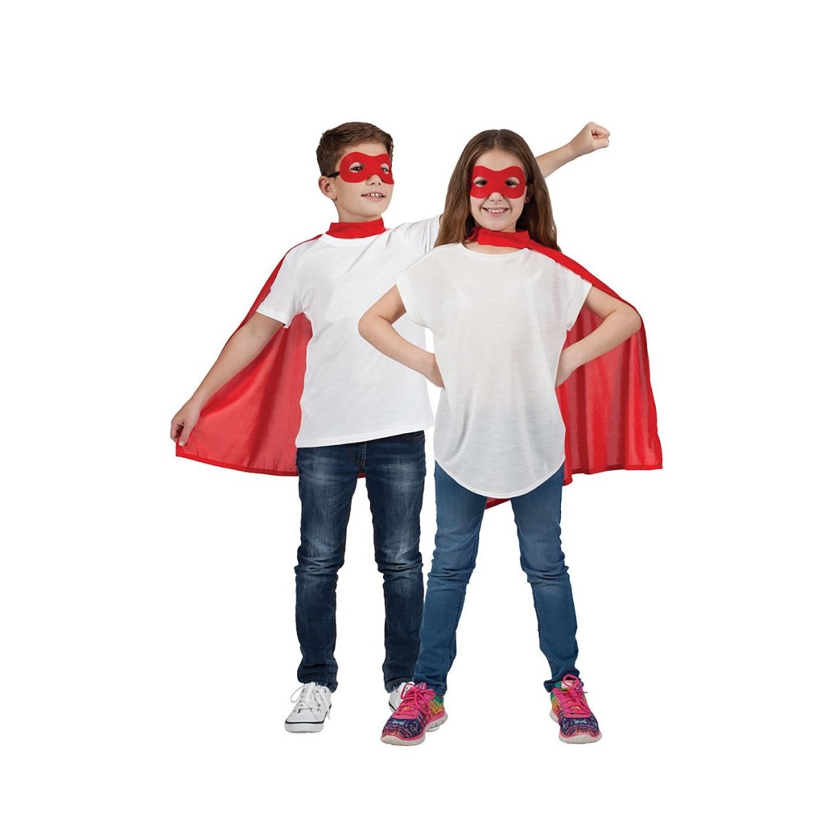 Wicked Costumes Ltd - Super Hero Cape & Mask (Red) - Child - Fancy Dress Central