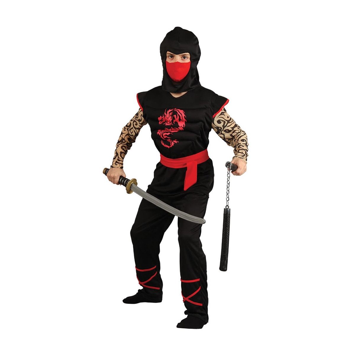Wicked Costumes - Muscle Chest Ninja Warrior Costume - Child - Fancy Dress Central