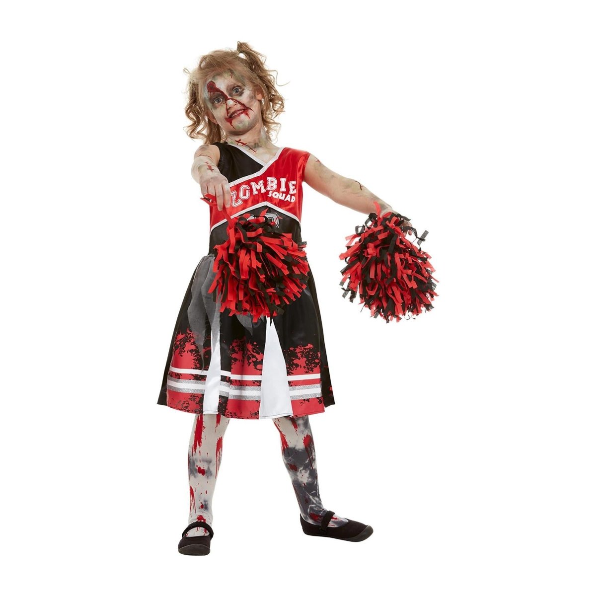 Smiffys - Girls Zombie Cheerleader Costume - Girls - Fancy Dress Central