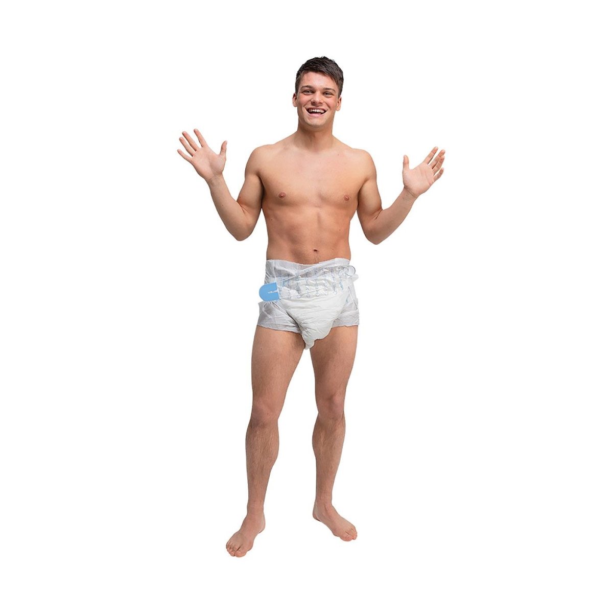Wicked Costumes Ltd - Big Baby Nappy & Blue Pin - Adult - Fancy Dress Central