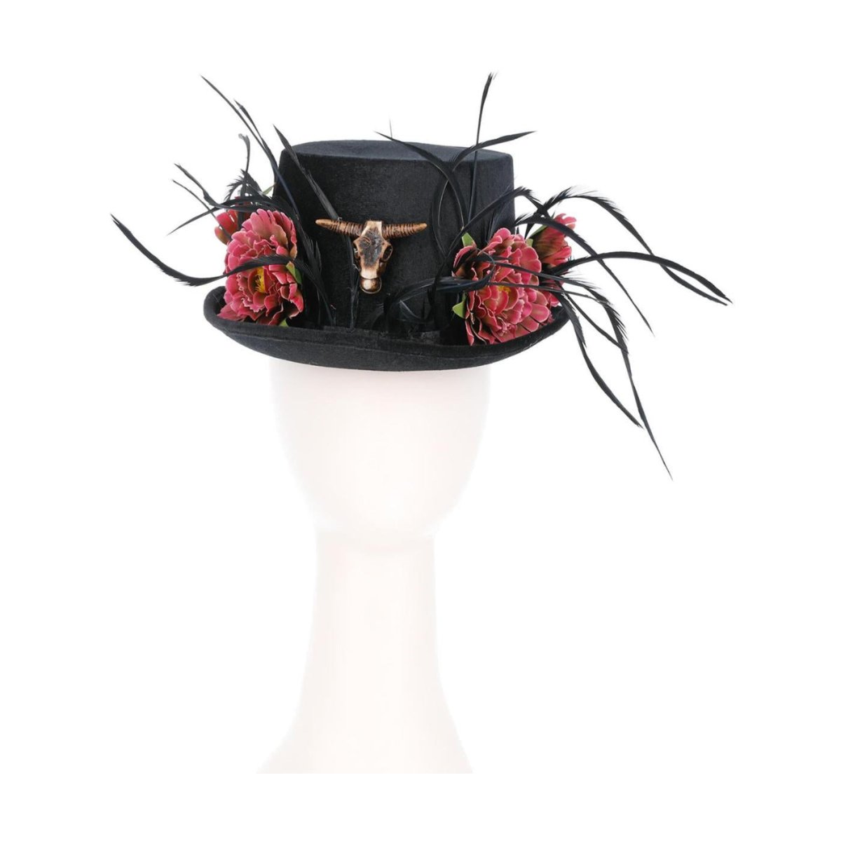 Smiffys - Floral Horn Top Hat - Women - Fancy Dress Central