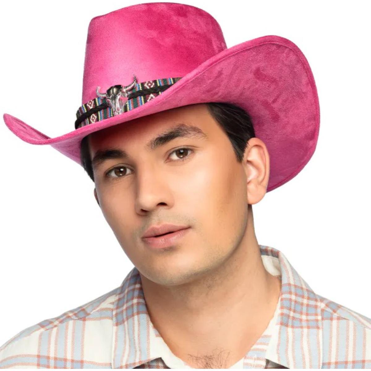 Boland - Django Cowboy Hat (Pink) - Adult - Fancy Dress Central