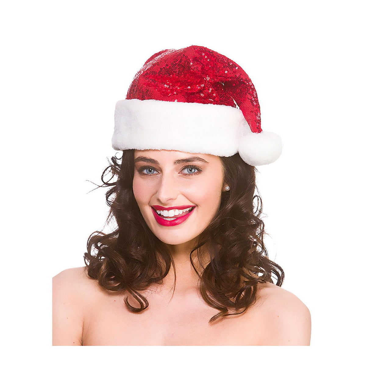 Santa Hat (Red Sequin) - Adult