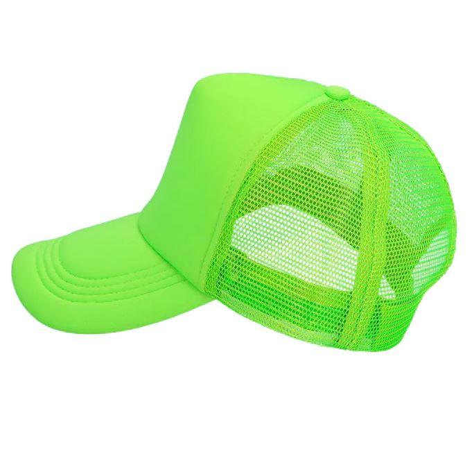 Boland - 90s Neon Cap (Green) - Adult - Fancy Dress Central
