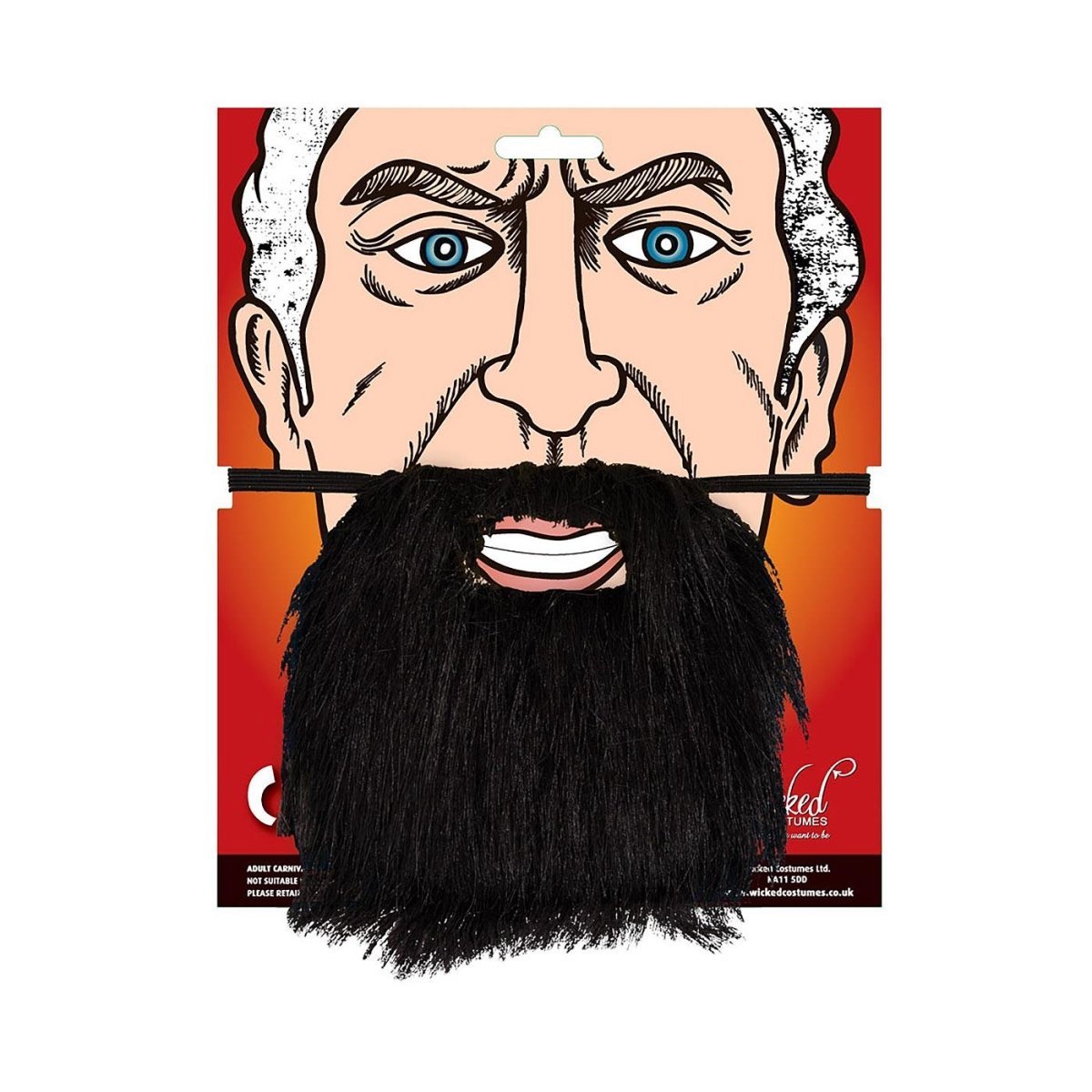 Wicked Costumes Ltd - Beard (Black) - Adult - Fancy Dress Central