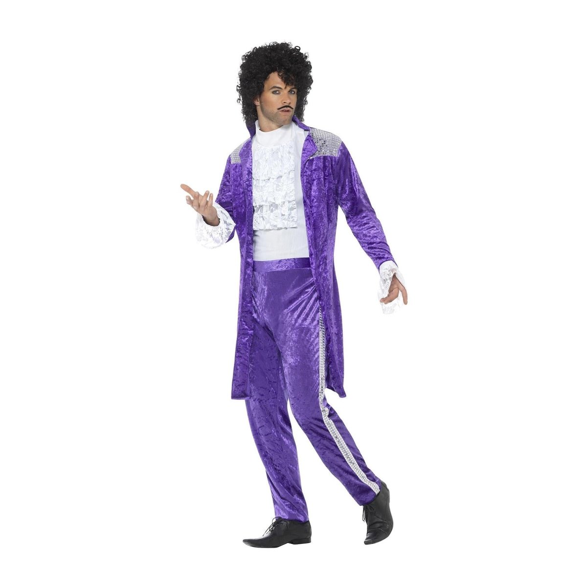 Smiffys - 80s Purple Musician Costume - Men - Fancy Dress Central