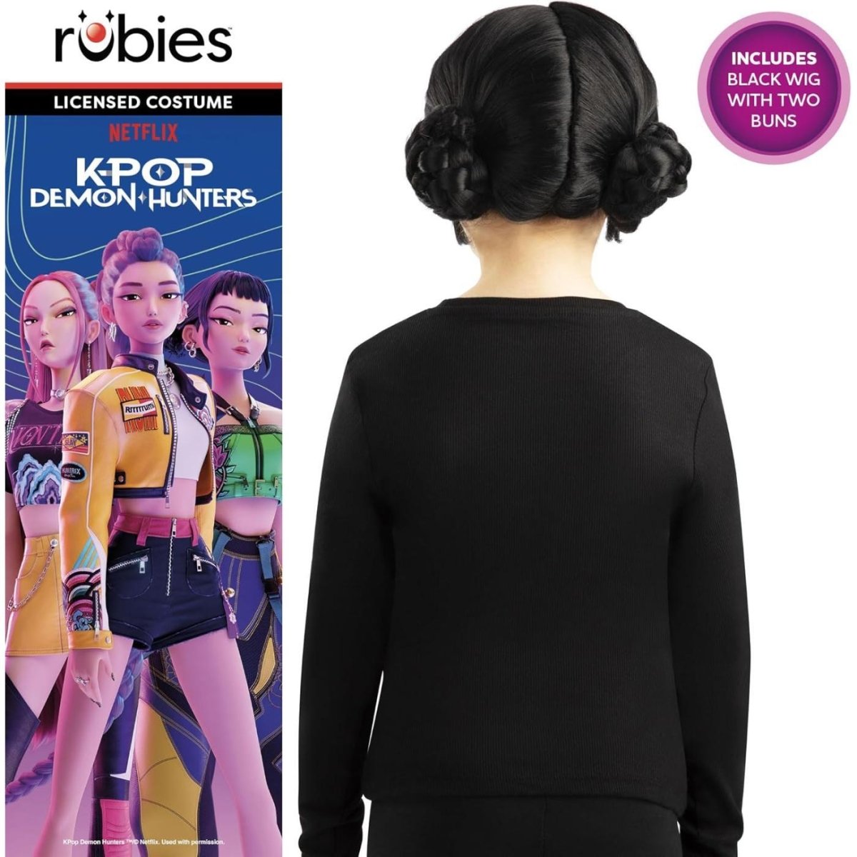 Rubies Masquerade Co. (UK) Ltd - Zoey K - Pop Demon Hunters Wig - Girls - Fancy Dress Central