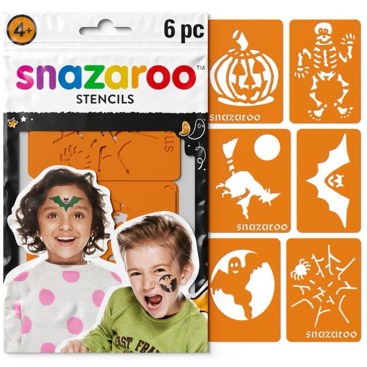 Colart - Face Paint Stencil Set (6 Pack) - Halloween - Fancy Dress Central