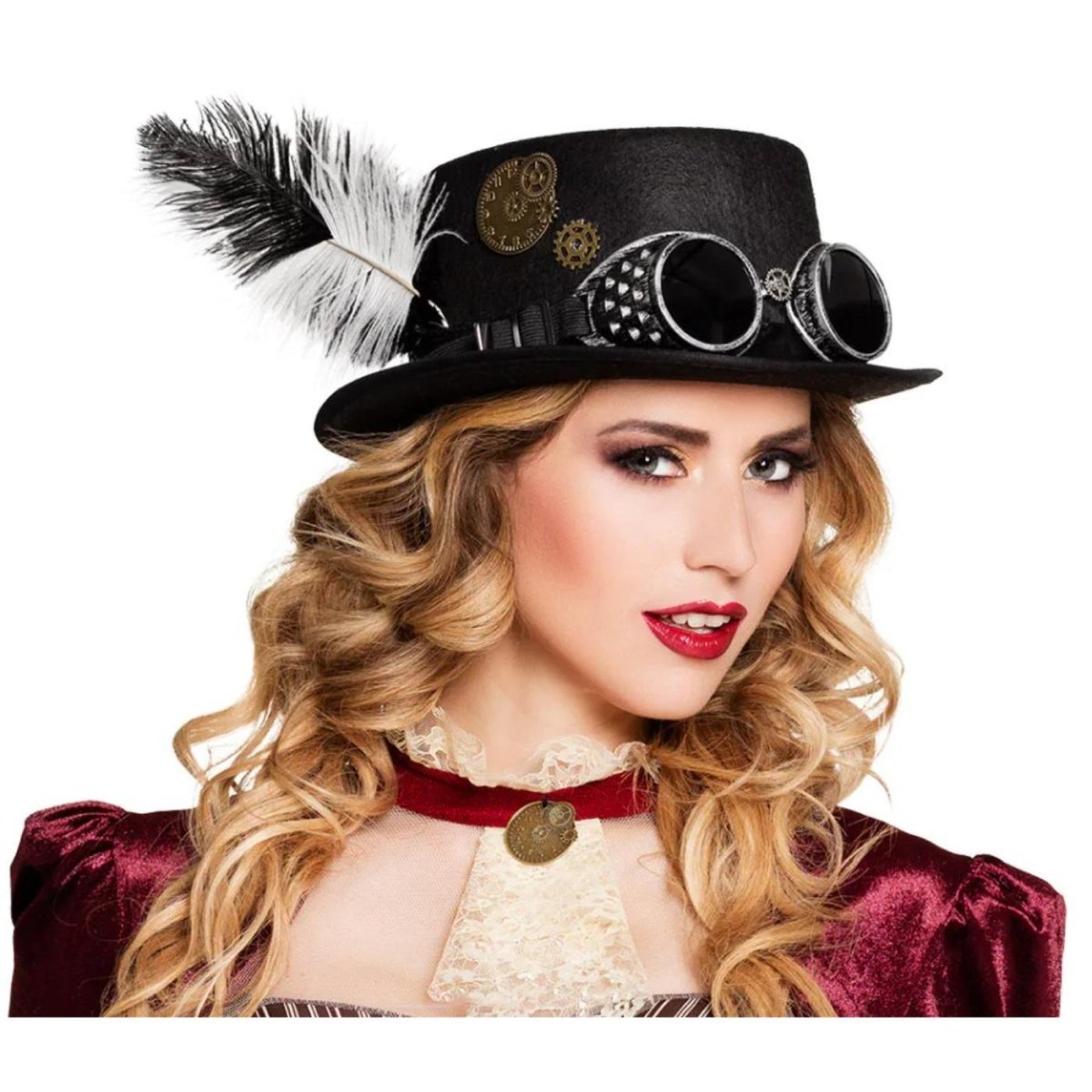 Boland - Steampunk Hat with Goggles - Adult - Fancy Dress Central