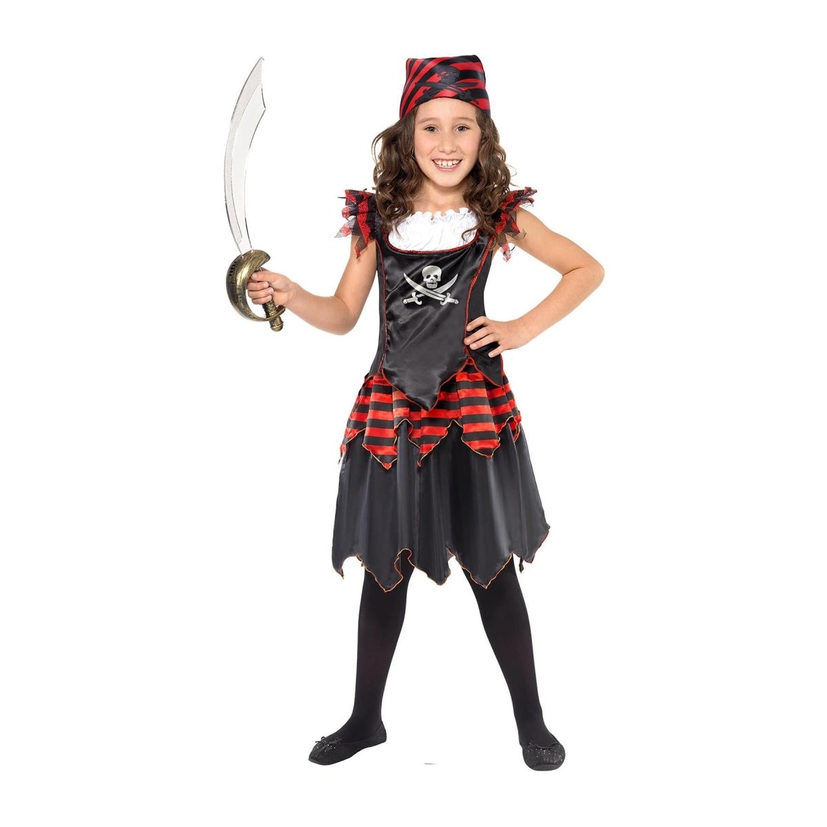 Smiffys - Gothic Pirate Girl Costume - Girls - Fancy Dress Central