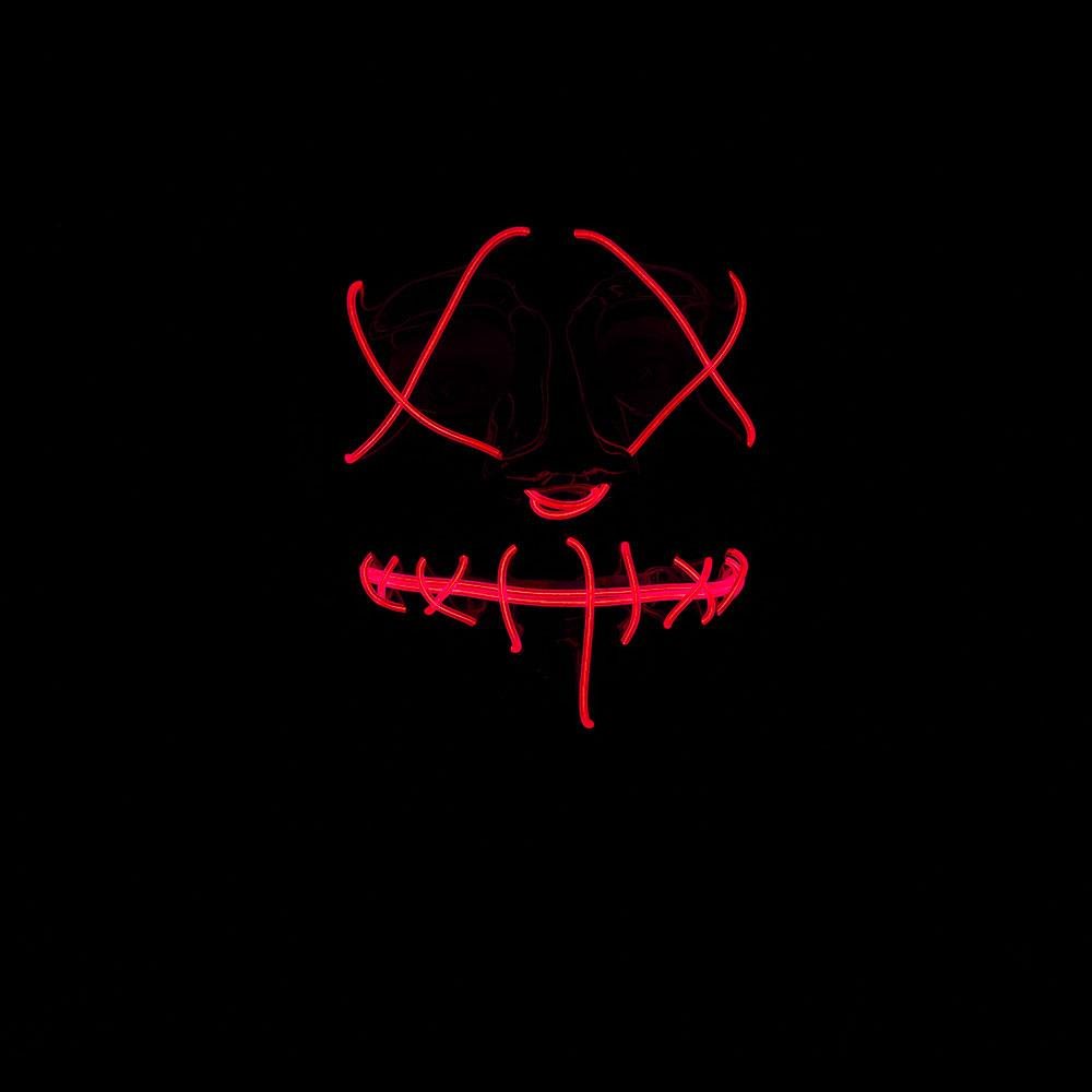 Wicked Costumes Ltd - Purge Light Up Mask (Neon Red) - Adult - Fancy Dress Central