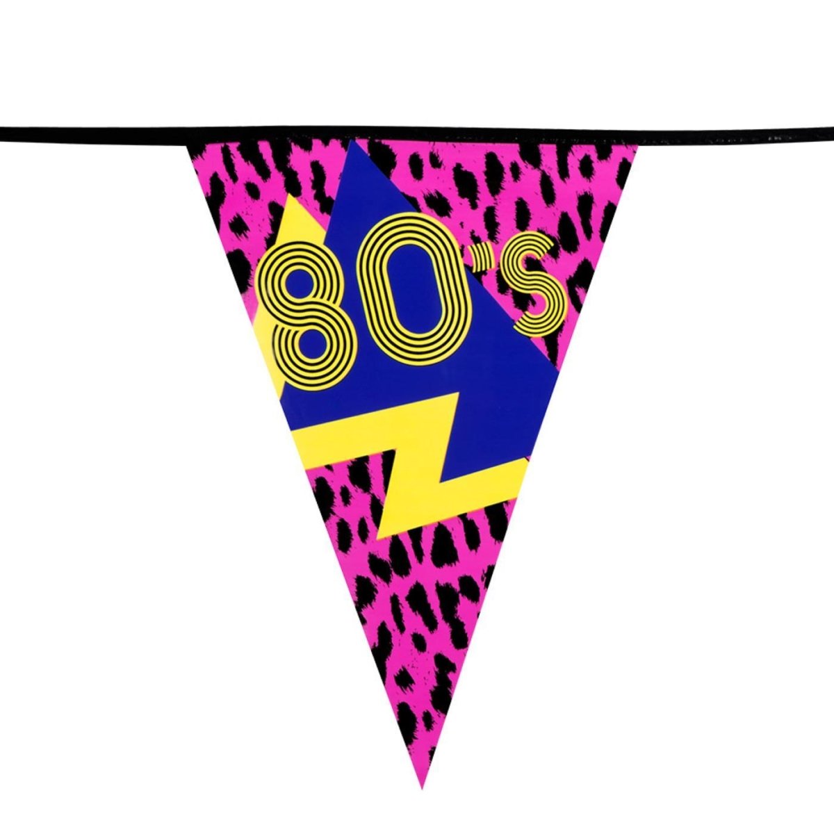 Boland - 6m 80s Party Triangular Bunting - Fancy Dress Central