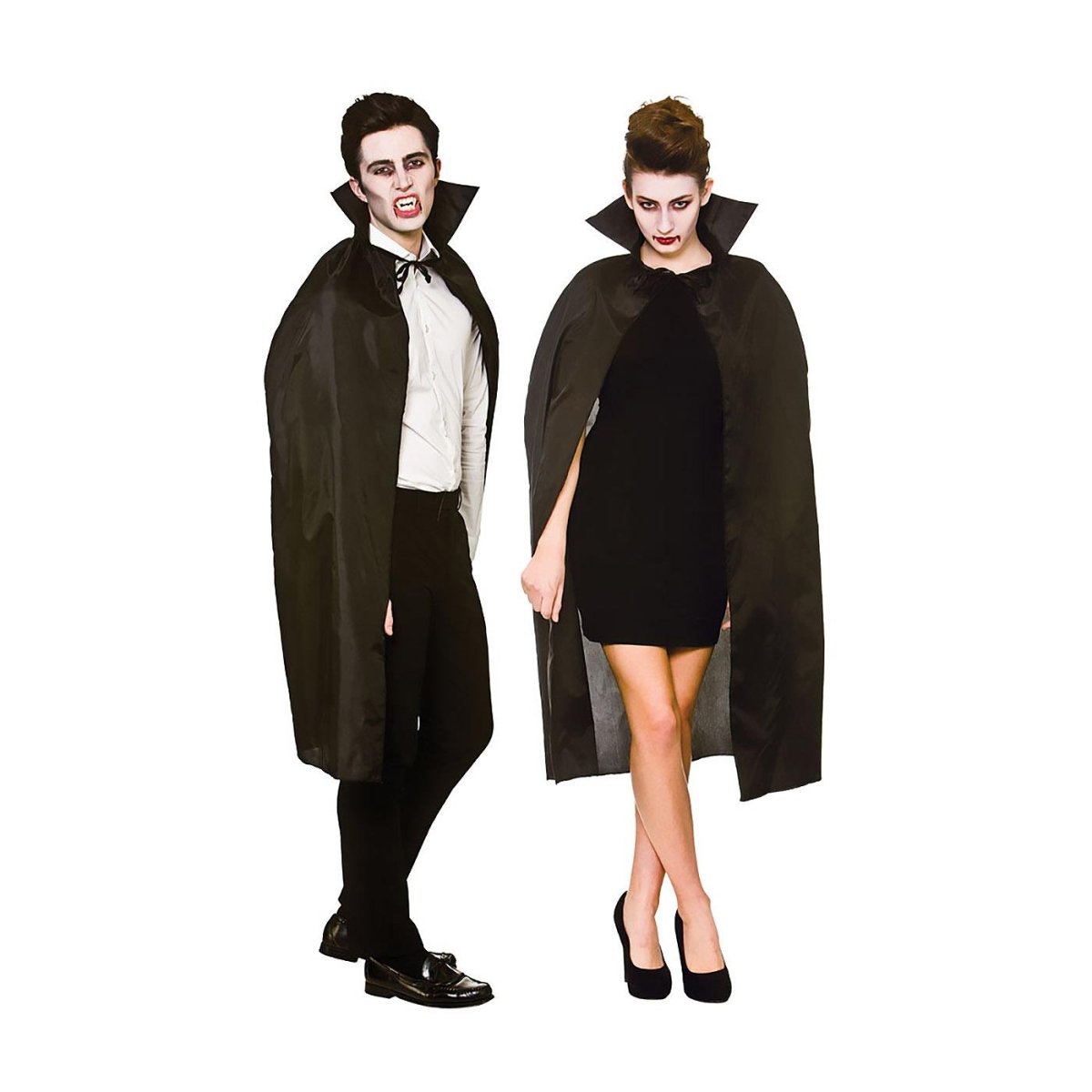 Wicked Costumes Ltd - Cape with Collar (Black) - Adult - Fancy Dress Central
