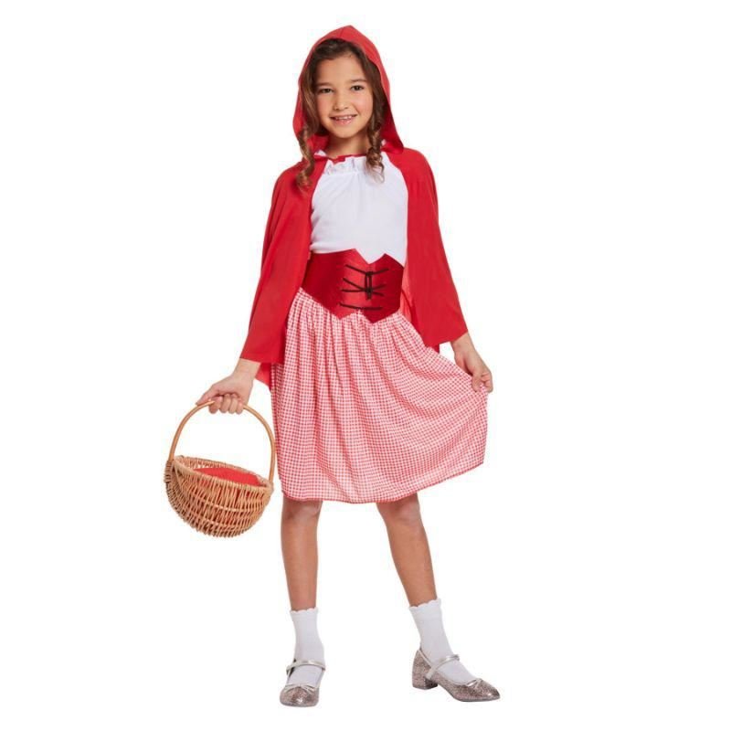 Henbrandt - Red Hooded Costume - Girls - Fancy Dress Central