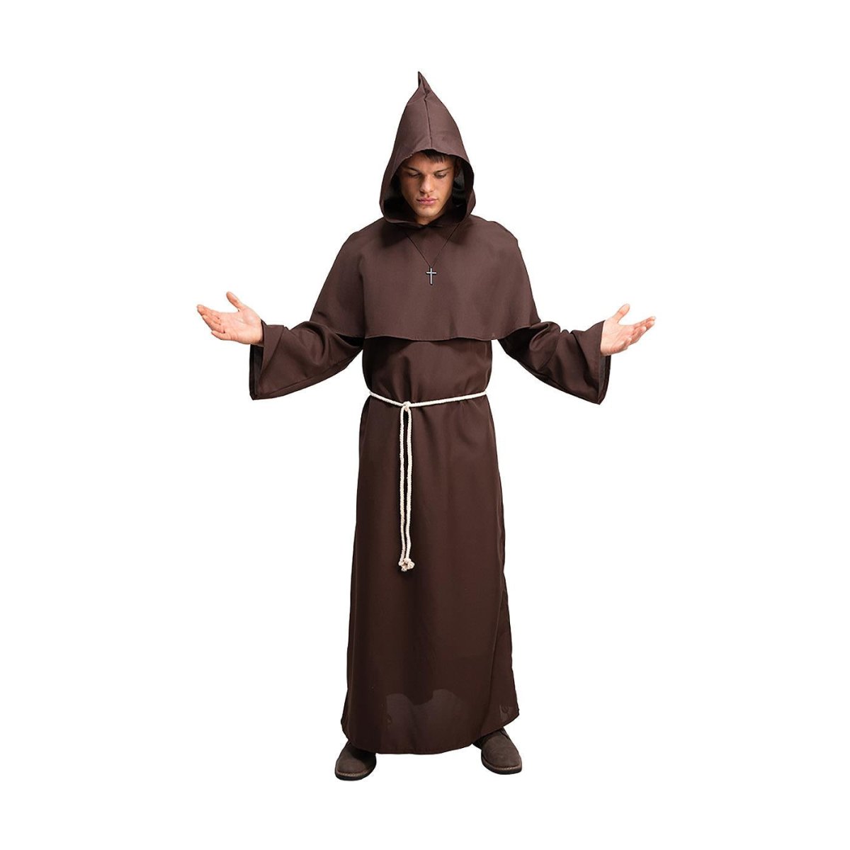 Wicked Costumes - Medieval Monk Costume (Brown) - Men - Fancy Dress Central
