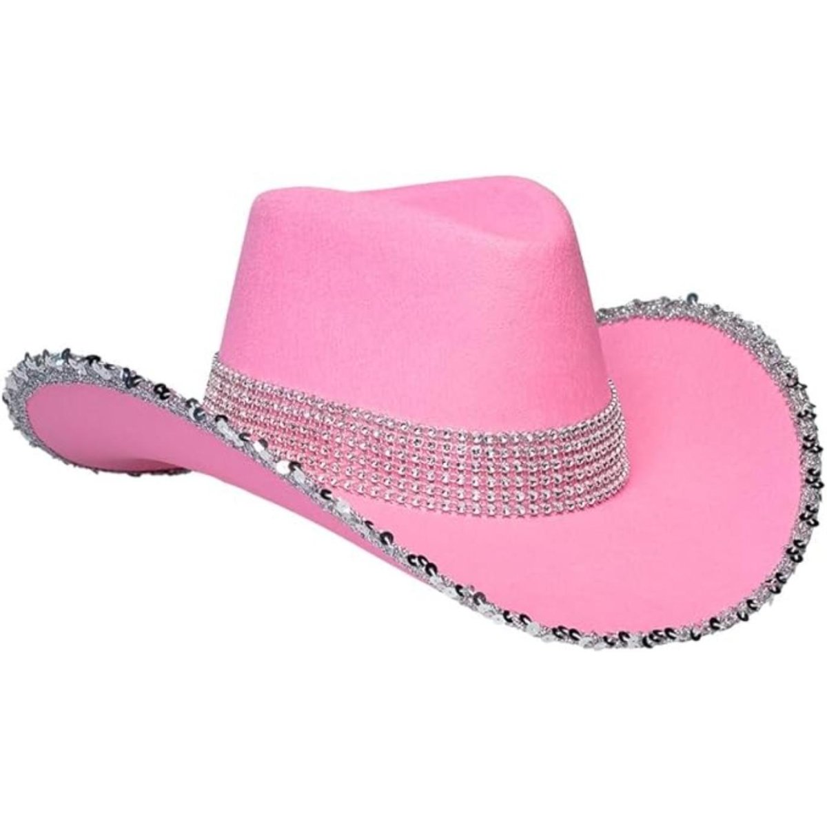 Boland - Sparkle Cowboy Hat (Pink) - Adult - Fancy Dress Central