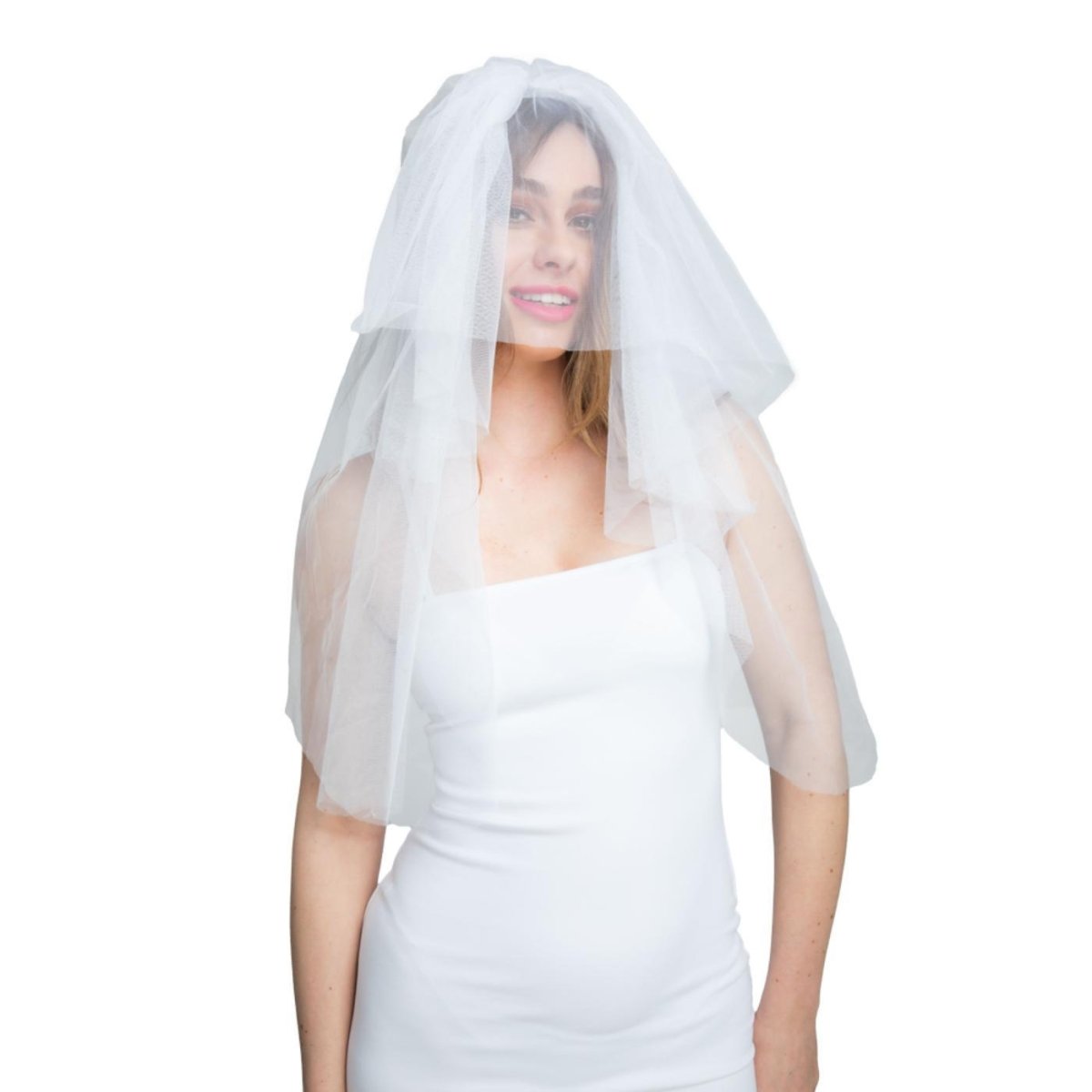Wicked Costumes Ltd - Tulle Veil (White) - Adult - Fancy Dress Central