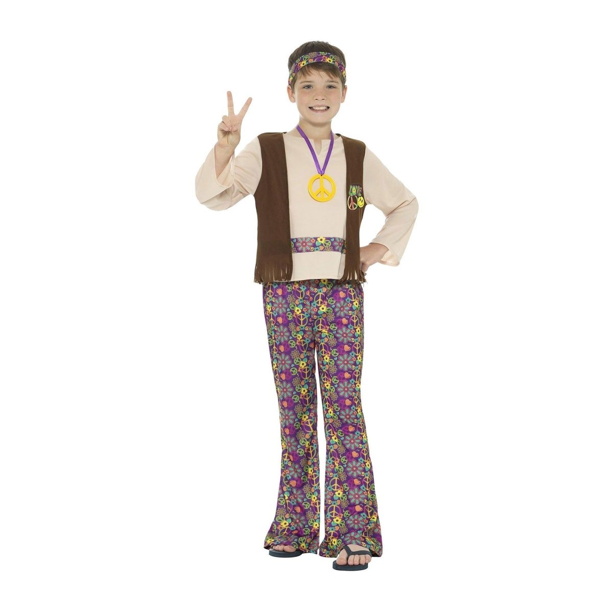 Smiffys - Hippie Boy Costume - Boys - Fancy Dress Central