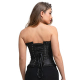 Wicked Costumes - Satin Patterned Corset (Black) - Women - Fancy Dress Central