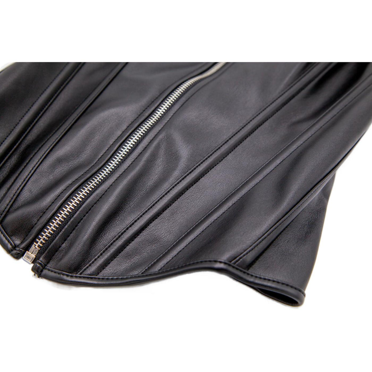 Faux Leather Corset (Black) - Women
