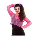 Wicked Costumes - Long Sleeved Fishnet Top (Neon Pink) - Women - Fancy Dress Central
