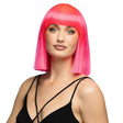 Fancy Dress Central - Bob Wig with Fringe (Pink) - Adult - Fancy Dress Central