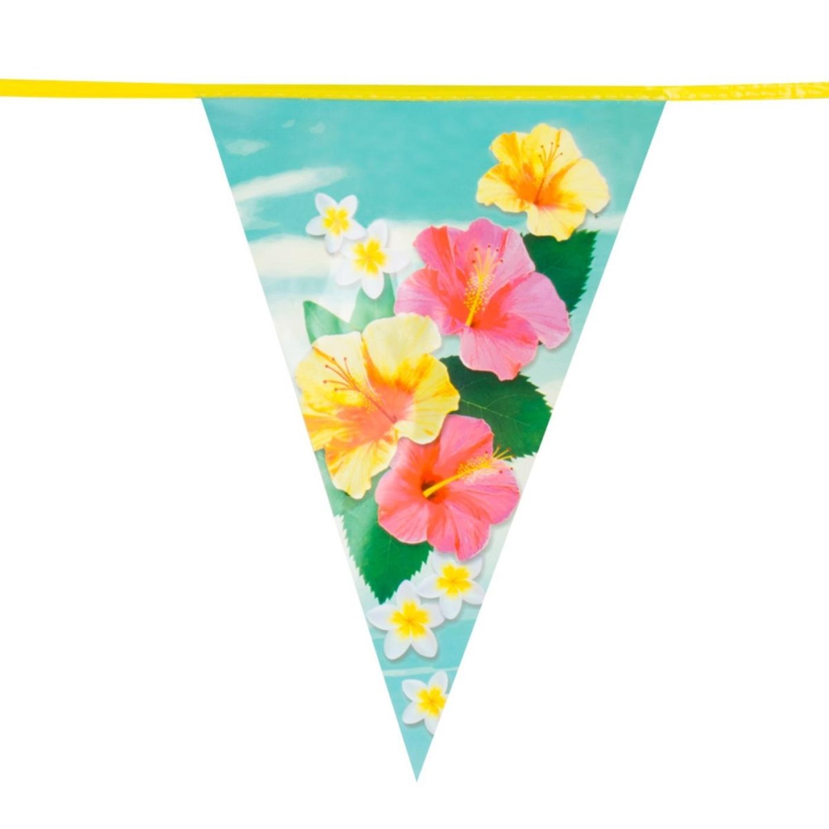 Boland - 6m Paradise Hawaiian Triangular Bunting - Fancy Dress Central