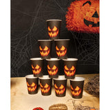 Creepy Pumpkin Paper Cups