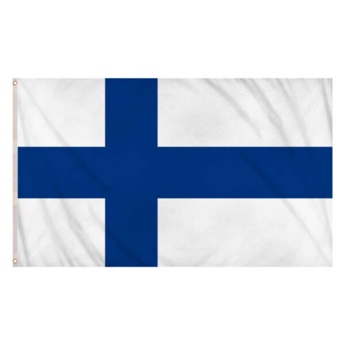 Henbrandt - Finland Flag (5ft x 3ft) - Fancy Dress Central