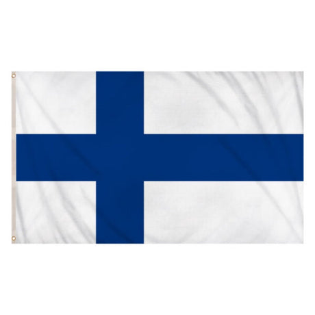 Henbrandt - Finland Flag (5ft x 3ft) - Fancy Dress Central