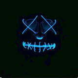 Purge Light Up Mask (Neon Blue) - Adult