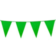 Boland - 10m Giant Coloured Triangular Bunting (Green) - Fancy Dress Central