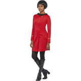 Smiffys - Star Trek Original Series Operations Uniform Costume (Red) - Women - Fancy Dress Central