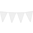 Boland - 10m Giant Coloured Triangular Bunting (White) - Fancy Dress Central