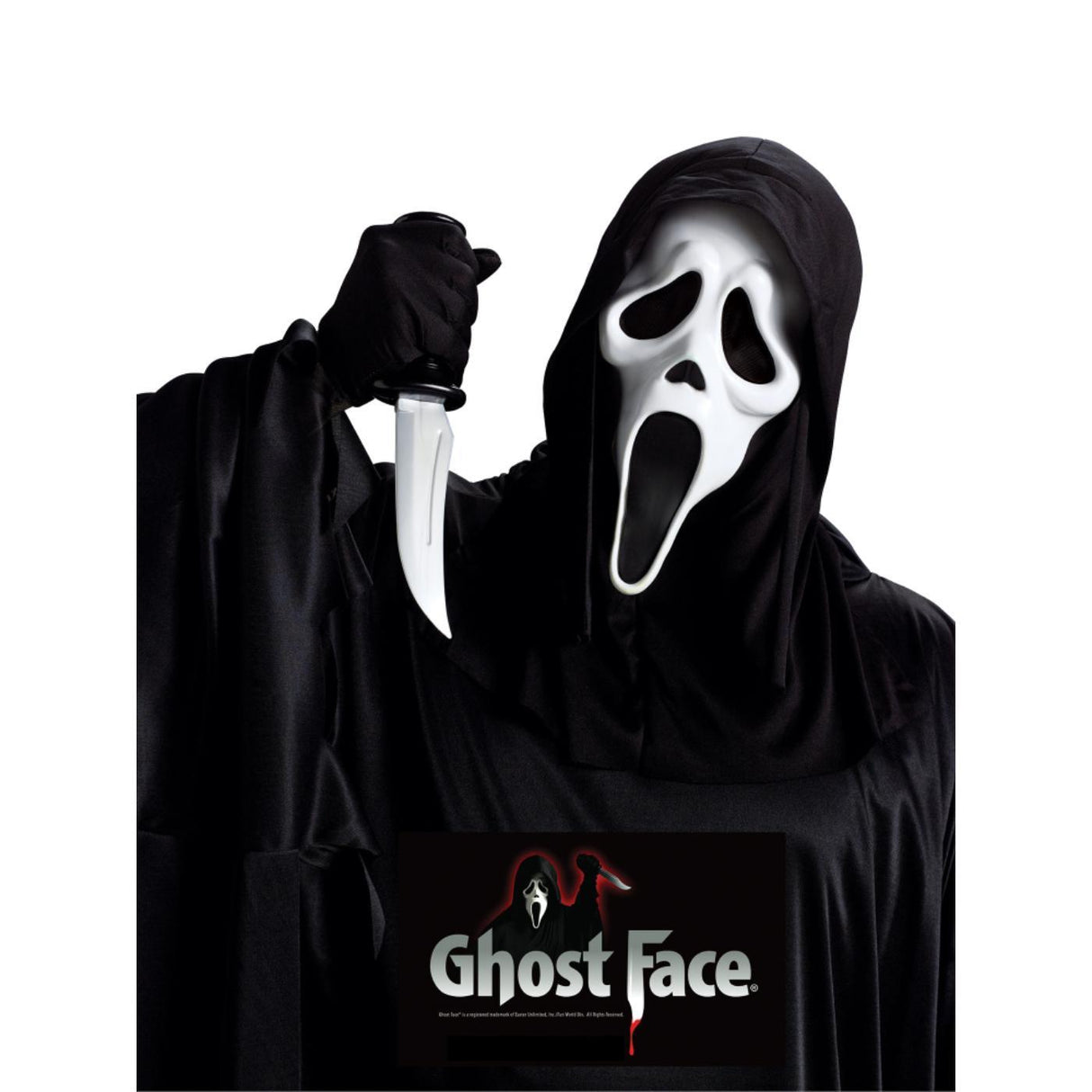Ghost Face Mask & Knife Set - Adult