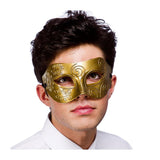 Wicked Costumes Ltd - Rome Masquerade Eye Mask (Gold) - Adult - Fancy Dress Central