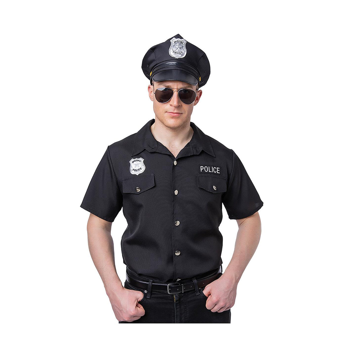 Police Shirt (Black) - Men